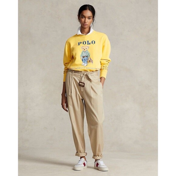 Polo Ralph Lauren Yellow Polo Bear Embroidered New Orleans Country Sweatshirt XS - Picture 3 of 16